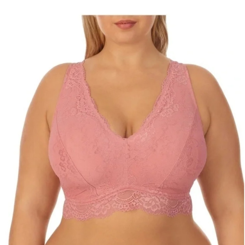 Dream Fit Unlined Lace Bralette in Apricot in 3x and 4x